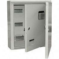Распределительный шкаф ЩУ, 12 мод., IP54, навесной, сталь, серая дверь, с клеммами |  код. MKM51-N-09-54 |  IEK